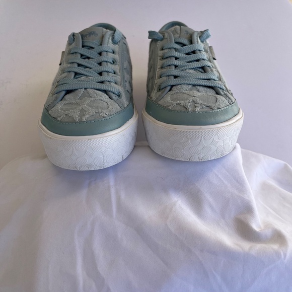 Women’s COACH Citysole Platform Sneakers in Signature Terry Cloth Aqua Size 8B - Picture 3 of 13